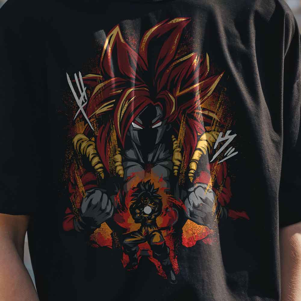 Dragon Ball Z - Tshirt Red Sayan / Customisable