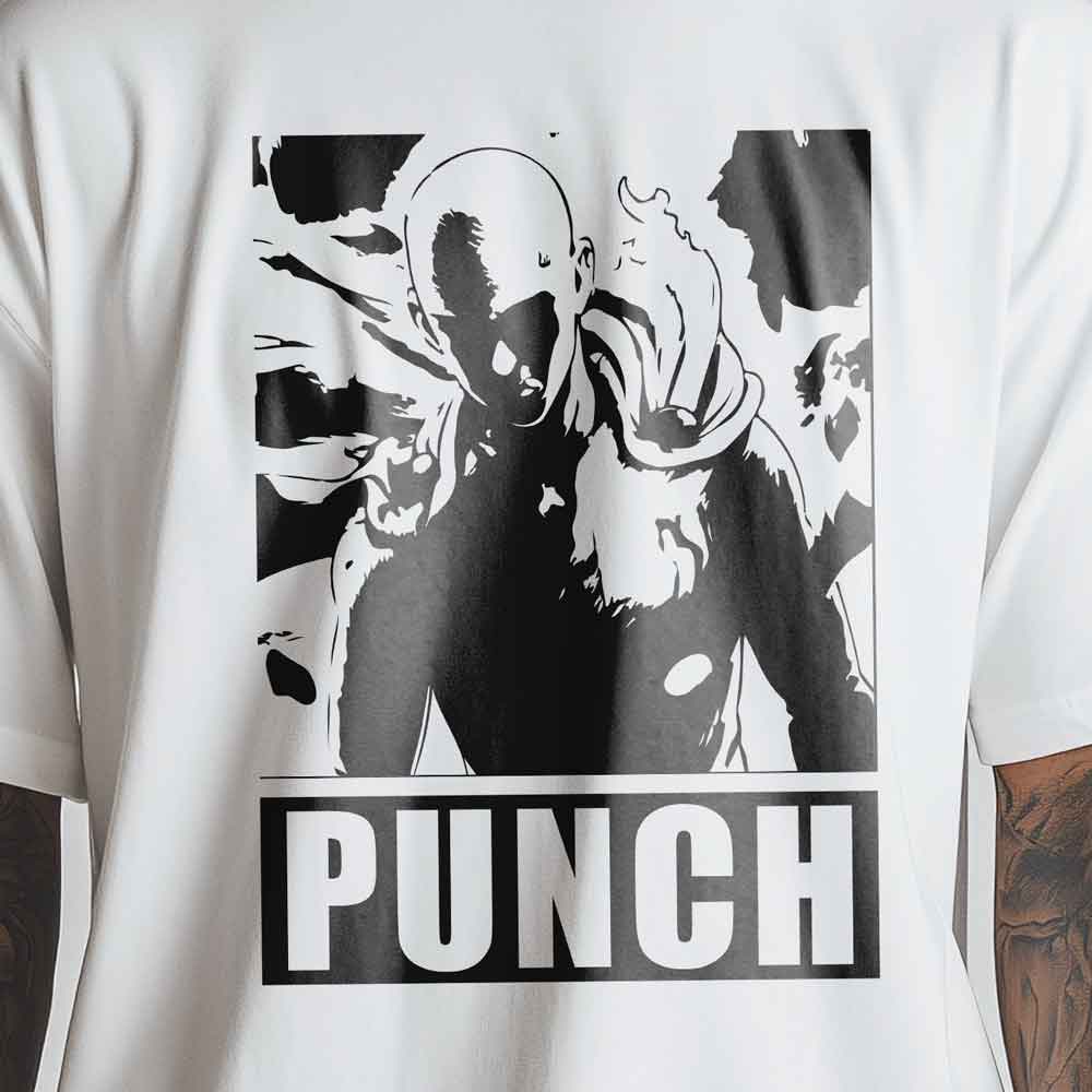 One Punch Man - T-shirt B&W