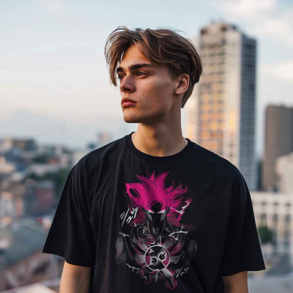 Dragon Ball Z - T-Shirt Pink Sayan / Customisable