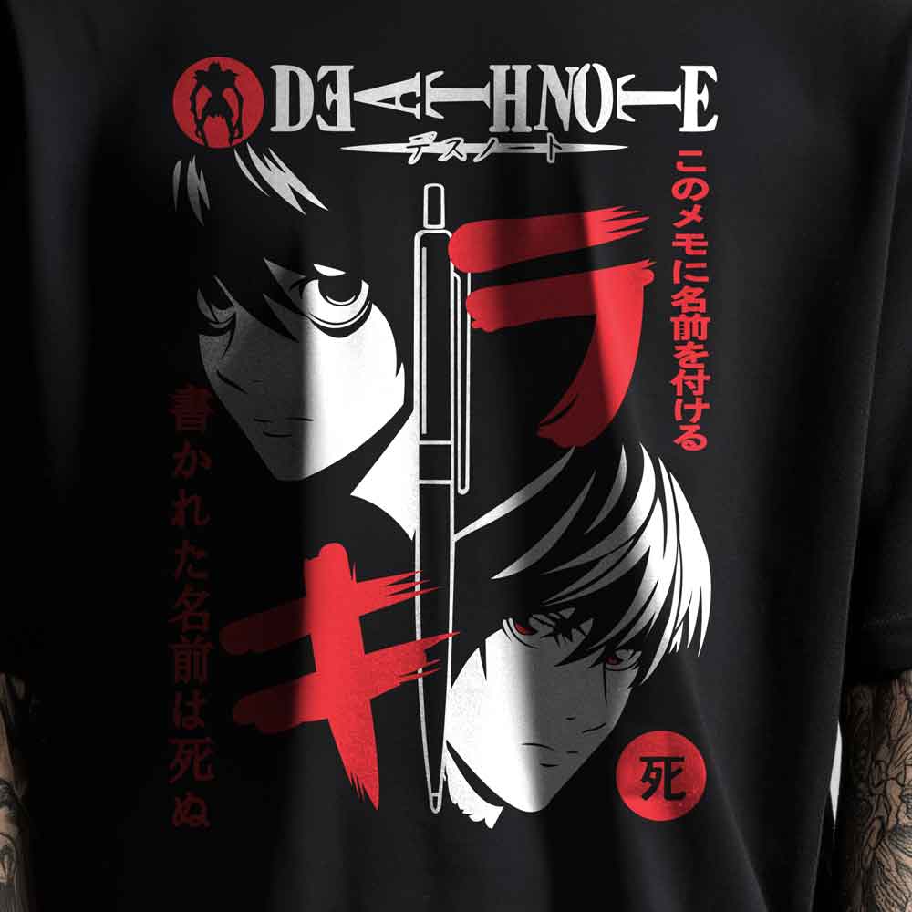Death Note - T-shirt Lawliet & Kira / Customisable