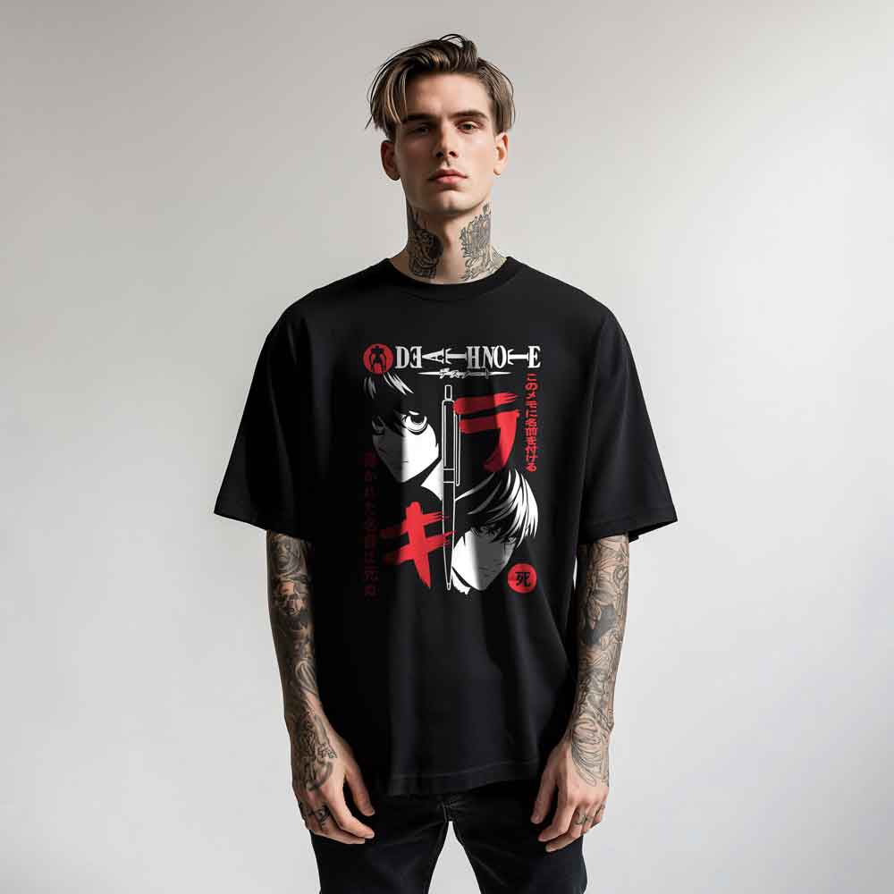 Death Note - T-shirt Lawliet & Kira / Customisable